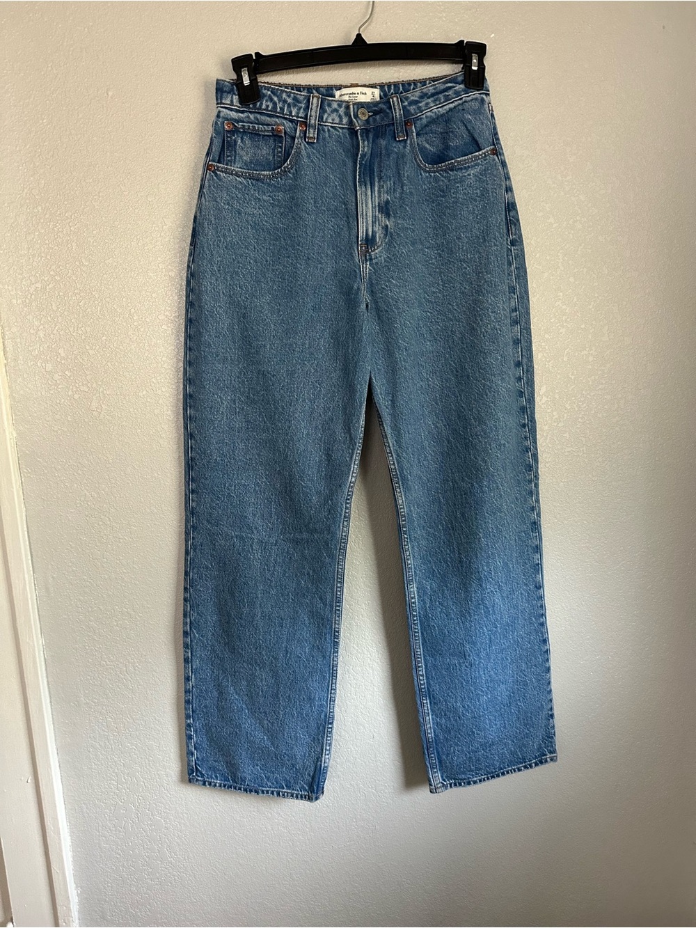 Abercrombie & Fitch Medium Wash The Loose High Rise Curve Love Denim Jeans